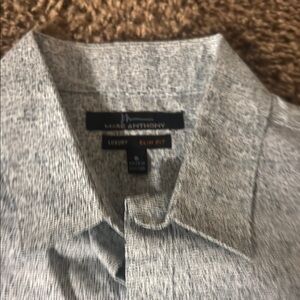 Marc Anthony Gray Casual Button Down Shirt